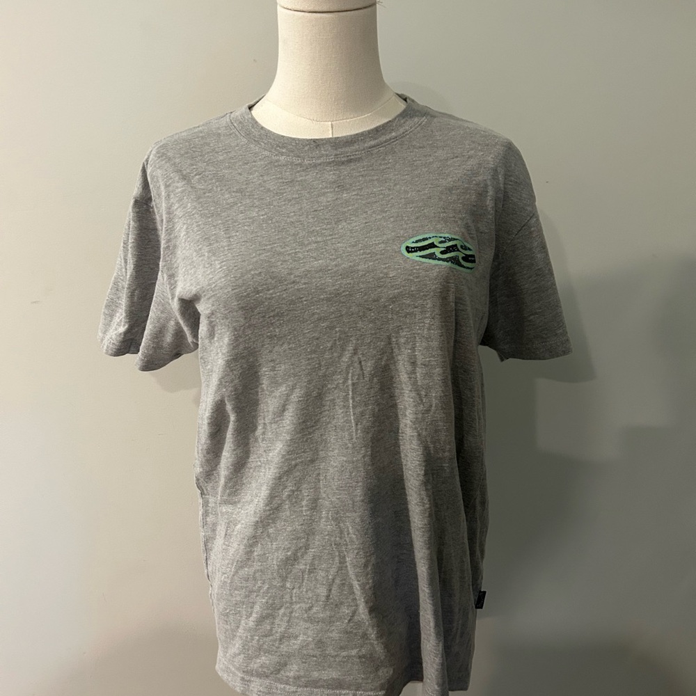 Billabong Gray Short Sleeve Tee Casual Crew Neck
